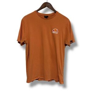 ELLESSE Men's Graphic Logo T Shirt Orange‎ Size Medium 20 x 27.5